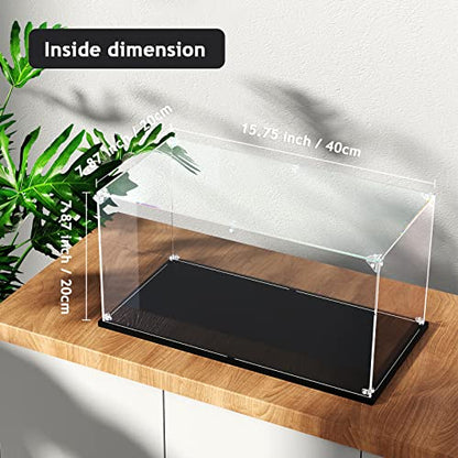 Clear Acrylic Display Case ,Self-Assemble Showcase for Collectibles, Action Figures, Dolls- Alternative Glass Box for Commemorative Gifts(16x8x8 inches, 40x20x20 cm) - size: 16x8x8 inch,40x20x20 cm