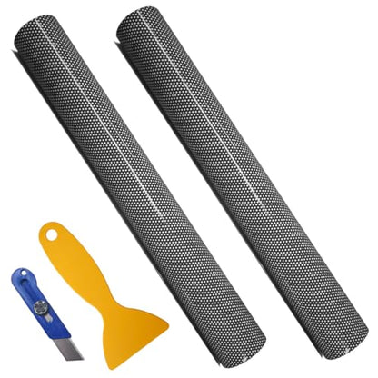 40 x 12 Inch Car Headlight Tint Film, Self-Adhesive Vinyl Car Tail Light Wrap Film Roll with Squeegee, Universal Automotive Exterior Fog Light Stickers Modification Accessories(2PCS) - size: 2PCS