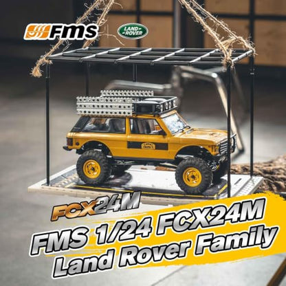 FCX24MS FMS 1/24 RC Crawler, Land Rover Family, 2.4Ghz Off-Road RC Rock Crawler with Lighting Effects and Speed Switch, RC Cars for Adults (Discovery) - color: Discovery