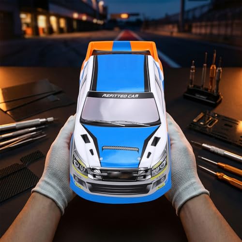 1/10 RC Car Body Shell Painted Precise Design for 26cm Wheelbase Pickup Trucks Lightweight PVC Material (Blue) - color: Blue