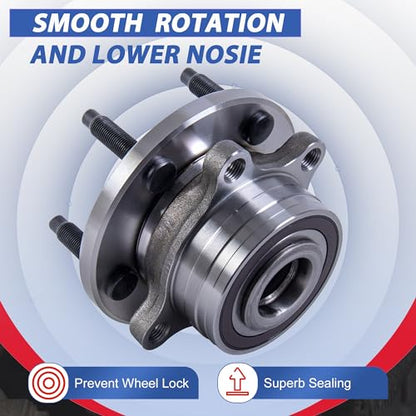 512460 Front/Rear Wheel Bearing Hub Assembly 5 Lugs Non-ABS 2 PCS | Fits 2011-2018 Ford Explorer, 2013-2018 Police Interceptor Utility, Front & Rear Non-ABS Wheel Hub Bearing Assembly - size: 512460/2PCS