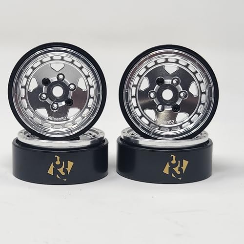 LGRP® FIFTEEN52® TURBOMAC HD Series 1.0" Beadlock Wheels, (Raw Machined), 28mm (1.1") x 31mm x 13mm (4 Wheels Per Order) Compatible with 1/24 Scale RC Axial SCX24, Element, Enduro, URUAV, LGF52200