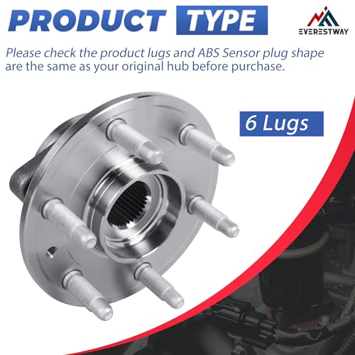 513277 Front/Rear Wheel Bearing Hub Assembly Compatible with 08-17 Enclave | 6 Lugs Front & Rear Wheel Hub Bearing Assembly with ABS Compatible with 2008-2017 Buick Enclave, 2007-2010 Saturn Outlook - size: 513277/2PCS