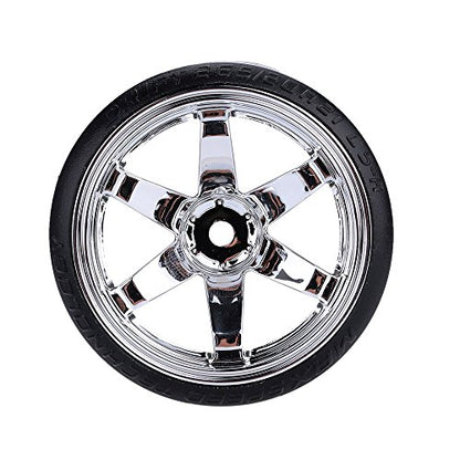 GoolRC 4PCS RC Car Wheels, 1/10 Scale Drift Wheels RC Car Slicks Hard Tyre Replacement for Traxxas HSP Tamiya HPI Kyosho On-Road Drifting Car