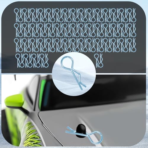 100pcs Universal RC Body Clips Pins - Compatible with Traxxas, Arrma, Redcat, Axial, HPI, HSP, Exceed, Himoto, Losi, RC4WD, Tamiya, Fits 1/8, 1/10, 1/12 Scale RC Cars, Trucks, Crawlers, Buggies - color: Blue
