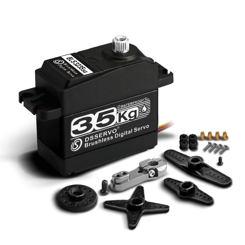 35kg Brushless RC Digital Servo High Torque Full Metal Gear IP67 Fast Steering Motor - 180 Degree - size: 35KG (180°)