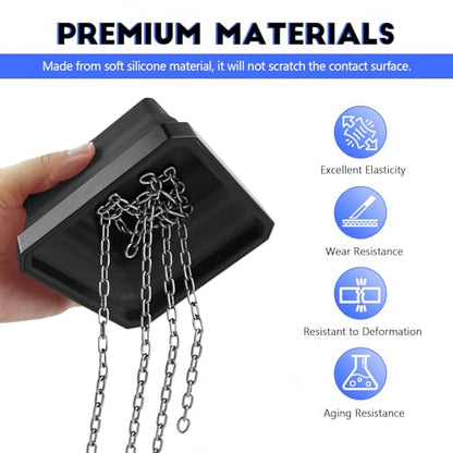 Collapsible Magnetic Parts Tray, 4.5 Inch Square Silicone Tray Holder with Double-Sided Magnetic Base, Foldable Tool Trays for Screw Bolts Nuts Pins Small Parts, Car Accessories (Black) - color: Black