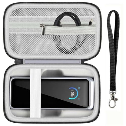 Power Bank Case for Anker Prime 26,250, Shock Protect Grooved Base | Shaped Base with 2 Easy-grab Cutouts, Splash-proof Shookproof; Mesh Pocket; Business Travel, Daily Commute, Outdoor,Case Only - style: Customized for 26250