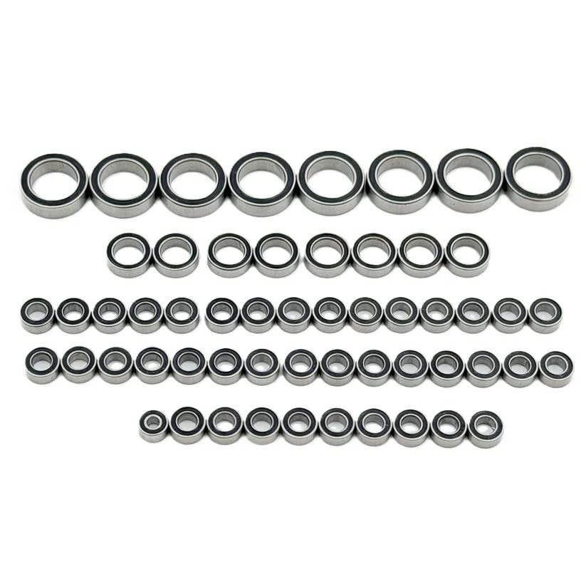 HobbyPlus Terranaut 8x8 Ball Bearing Set - 56pcs for 1/18 Crawler Terranaut 8x8 RC Truck - Remote Control Car, RC Car Upgrade Parts