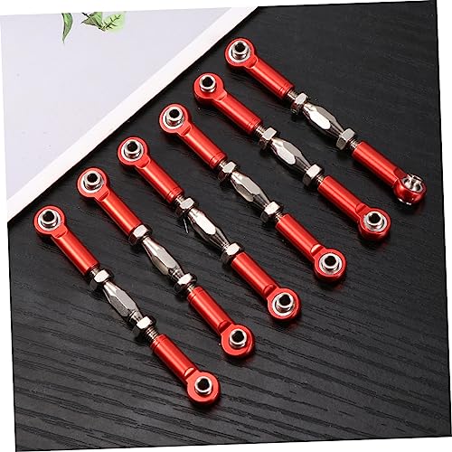 BESTonZON 6pcs Adjustable Turnbuckle Rod Linkage for Rc Redcat Hsp Racing Hpi Truck Buggy Red Steering Upgrade Parts Easy Install