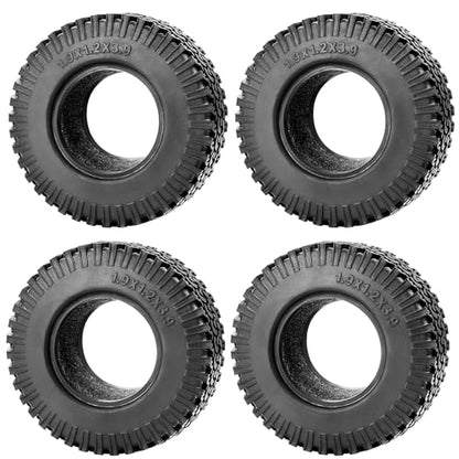 4PCS 1.9" Rubber RC Tires 98mm | For 1/10 Axial SCX10 90046 TRX4 D90, RC Crawler Car, Accessories