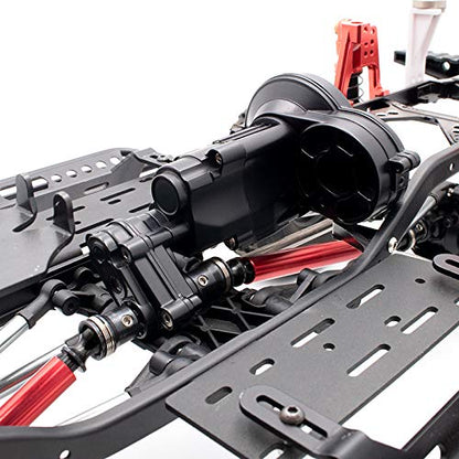 KYX Racing CNC Machined Metal Two-Speed Transmission Gearbox Upgrades Parts Accessories for 1/10 RC Crawler Car Axial SCX10 II 90046 SCX10.2
