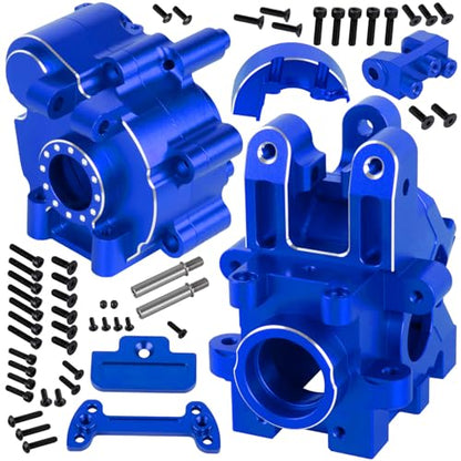RC Center Gearbox & Front or Rear Transmission Case Upgrades Part for 1/5 Kraton 8S BLX Outcast 8S BLX,Aluminum Alloy Front or Rear Gearbox & Center Transmission Gearbox Hops Up,Navy Blue - color: Navy Blue - (Gearbox)