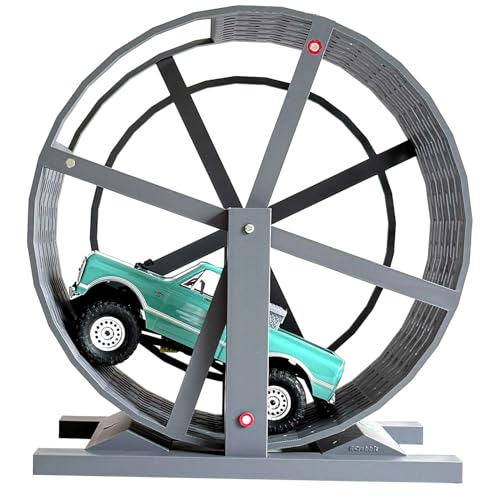 Hamster Wheel Challenge RC Crawler Obstacle for 1/24 1/30 Scale Adjustable Friction Rolling Loop Skill Training RC Course Track（NO Truck Included）