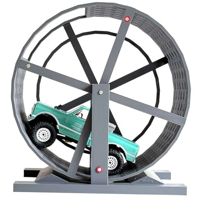 Hamster Wheel Challenge RC Crawler Obstacle for 1/24 1/30 Scale Adjustable Friction Rolling Loop Skill Training RC Course Track（NO Truck Included）
