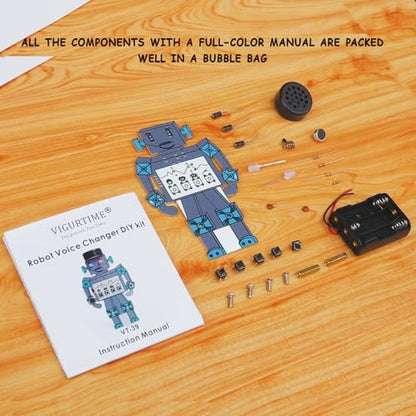 Soldering Robot Recording and Voice Changing DIY Kit Electronic Soldering Project Practice Kit Cool Sound Effects Fun STEM Kit for Family and Friends