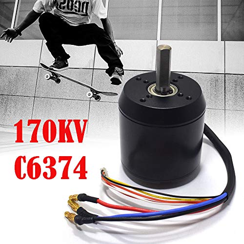 C6374 170KV Efficience Brushless Belt Sensored Motor for Electric Skateboard Longboarding (C6374, 170KV)