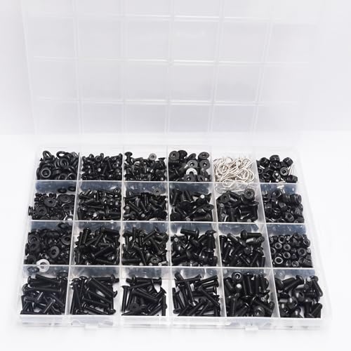 1020pcs Universal RC Screw Kit Screws Assortment Set for Traxxas Redcat | For HPI Arrma SCX10 Losi 1/8 1/10 1/12 1/16 Scale RC Cars,High Tensile,Rust Resistance,Compartment Storage Case