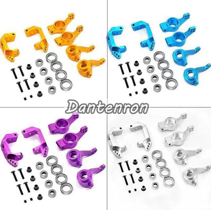 Aluminum RC Steering Knuckle Hub Upgrade Parts Kits 102210 102010 102011 102212 102012 Part Compatible with HSP Redcat Racing Lightning Volcano EPX Monster 1/10 RC Model Car Truck (Silver) - color: Silver