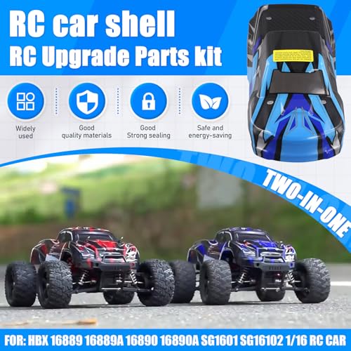 HBX 16889 16889A 16890 16890A SG1601 SG1602 RC Car Body Shell and Sticker B004-INV 1/16 RC Car Parts Accessories B