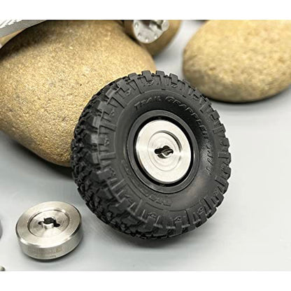 Stainless Steel Wheel Weights Hex Extended Adapter 5mm for AXIAL SCX24 Deadbolt C10 Jeep JLU Gladiator Bronco Upgrades 1/24 RC Crawler Car