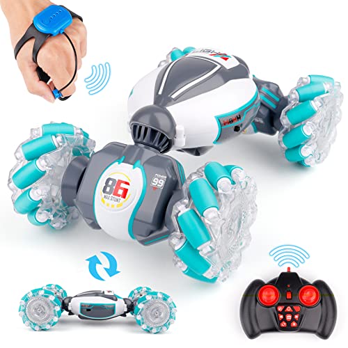 PREPOP 2X Gesture Sensing RC Stunt Car Toys Bundle