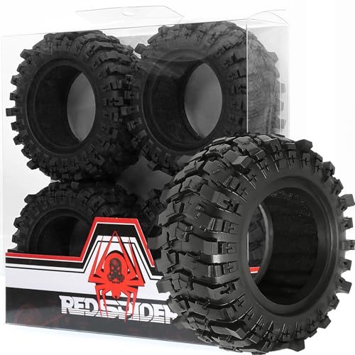 REDSPIDER 1.9'' Crawler Tires OD 88MM/3.46'' (4PCS) for 1/12 RC Crawler MJX H12Y+ MN-128 MN82S LC79 ﻿ (Tires)