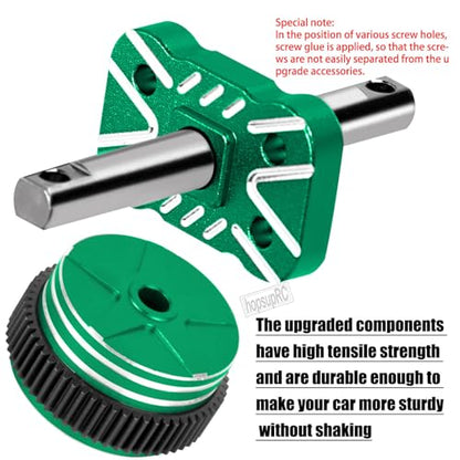 Aluminum Differential Locker Spool Diff Locker Mounts Set Upgrades Part for 1/10 Slash/Rustler/Stampede/Bandit 2WD(VXL),Sealed Differential Case Hops Up.Green - color: Green(for 1/10)