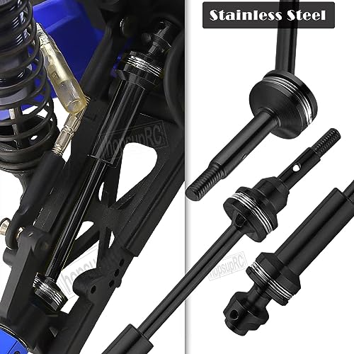 Upgrades Part for 1/10 Rustler/Stampede/Slash VXL 4X4,Big Bore RC Shocks&Steel Drive Shaft CVD&A Arm&Caster Block,Steering Blocks,Rear Stub Axle Carriers&Steering Bellcranks&Hex Hub,Green - color: Green/(6 Piece Set)