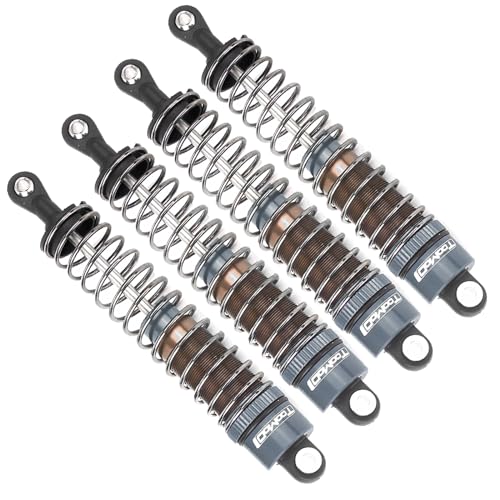 Oil Shock Absorbers Upgrade Compatible with 1/10 RC Cars | Fits Axial / D90 / Scx10 / Tamiya / Trx4 - Oil Damper Upgrade - Gray - color: Gray