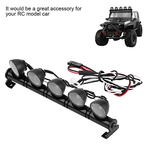 Pilipane 5 pcs LED RC Car Lights, RC Car Light Bar Kit, 1/10 Scale RC Crawler Car Roof Light Bar Spotlights Fit for for RC Crawler Car Truck Accessories