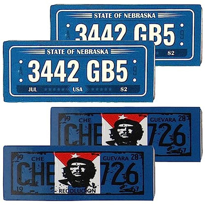 4PCS HIRCQOO Metal RC Car License Plate Kit Decorations Accessories Compatible with Traxxas TRX-4 Tamiya CC01 Axial SCX10 D90 1/10 RC Crawler Car (CHE726+3442GB5) - style: CHE726+3442GB5