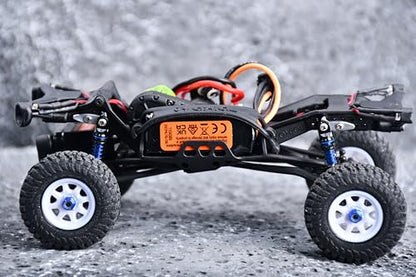 GPM for Axial 1/30 SCX30 RC Crawler – Fits SCX30 Ford Bronco, Jeep Wrangler JLU, Chevrolet K10 – High Articulation & Clearance Flex Blades: 7075-T6 Alloy Droop Flex Mod Extension Kit (Black) - color: Black
