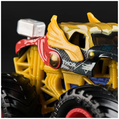 Monster Jam, Marvel Official Thor Monster Truck, Die-Cast Vehicle, 1:64 Scale, Super Hero Kids Toys for Boys Ages 3 and up - color: Thor