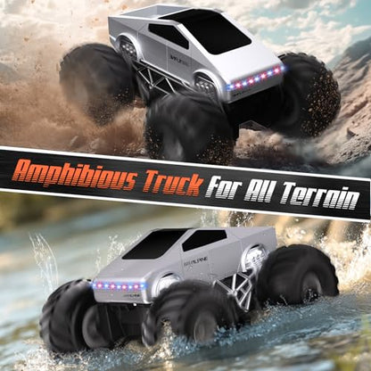 Remote Control Car, 1:16 RC Cars Scale All Terrain Electric Vehicle, LED Lights Toys Monster Trucks PCS, Brithday Gift for Boys Girls & Adults