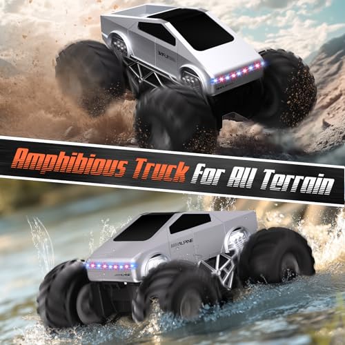Remote Control Car, 1:16 RC Cars Scale All Terrain Electric Vehicle, LED Lights Toys Monster Trucks PCS, Brithday Gift for Boys Girls & Adults