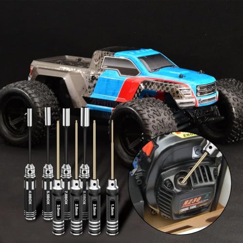 RC Hex Driver Set Tools Kit - 8pcs Titanium Allen Screwdriver 1.5mm-8.0mm for Car, Quadcopter, Drone, Boat - style: 8pcs Screwdrivers