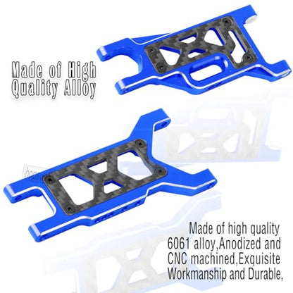 Upgrades Parts for 1/10 Slash VXL 2WD/Slash 2WD,Aluminum Front Rear Suspension A Arms & Caster Block&Steering Blocks&Rear Stub Axle Carriers,Navy Blue,(Only for Slash) - color: Blue(arm&caster Blocks Set)