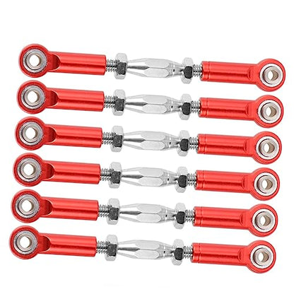 Hemoton 18pcs Rc Car Rods Turnbuckle Rod Linkage Material CNC Machined Fit for Rc Trucks - color: Redx3pcs, size: 7.1X1X0.8cmx3pcs