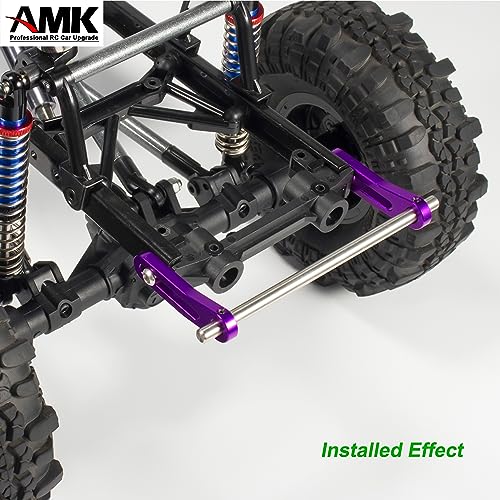 AMK Adjustable 1/10 Scale Bumper Mount Front Rear, Metal Bumper Set Complete for RC Crawler Body LCG Chassis Axial SCX10 II Element Enduro Gen7 Gen8 TRX6 TRX4 Upgrades (Silver) - color: Silver