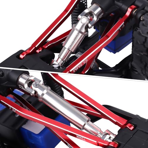 2PCS RC Drive Shafts Front Rear Centre Shaft Heavy Duty Steel for TRX4M 1/18 RC Crawler Upgrades (Silver) - color: Silver