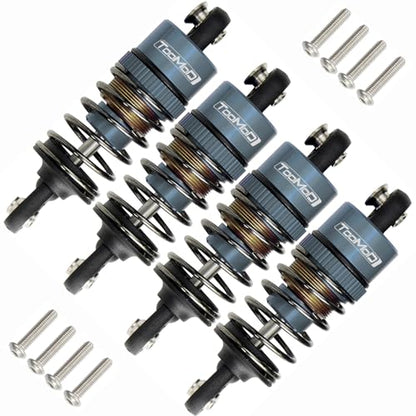 52MM Oil Shock Absorbers Upgrade for 1/10 RC On-Road Cars | Fits Tamiya TT-01/02 / M03-06 / TA05/06 / M05 / M06 - Oil Damper Upgrade - Gray - color: Gray