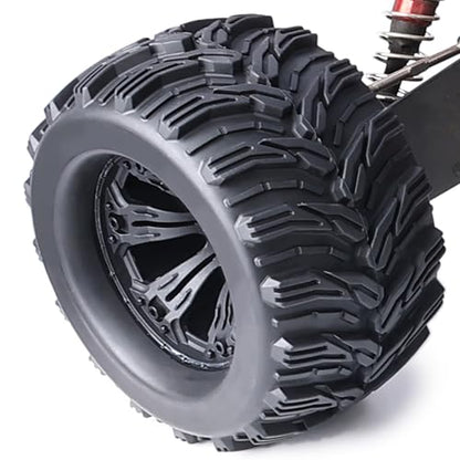 Preglued Larger 17mm Hex 1/8 RC Truck Wheels Tires 3.8“ RC Monster Truck Tyres for 1/8 Summit ERveo 1/8 Arrma 6S Kraton Outcast Notorious 1/7 6S Big Rock Redcat HPI 1/8 Savage JLB Cheetah - style: Directional Tread
