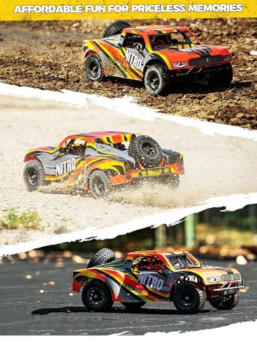 1/8 Scale Brushless RC Cars for Adults，Max 40mph Electric Off-Road Monster Truck,Waterproof High Speed RC Car 4WD Remote Control Car with 3S Lipo 30+ Min Play, All Terrain