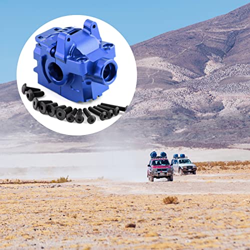 kingsea Aluminum Front Differential Gear Case Differential housing Compatible with Traxxas 1/10 Rustler Hoss Slash Stampede 4x4 XO-1 6880 RC Car, Blue - color: Blue