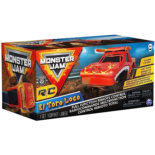 Monster Jam Official El Toro Loco RC Truck, 1:24 Scale | Remote Control Truck Toy, Durable Construction, Authentic Design, Easy to Use Remote, Pretend Play Gifts for Kids Ages 4+ - style: El Toro Loco