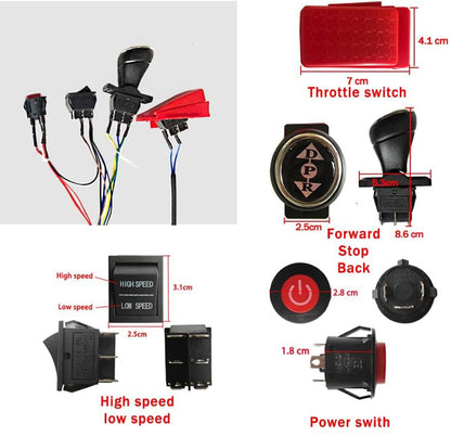 24 Volt DIY Wires Harness Conversion Kit for Kid's Ride On Toys Car,2.4G Set of Wire Harness Switch Control Box for Power Wheels Upgrade Replacement Parts,12V&18V&20V