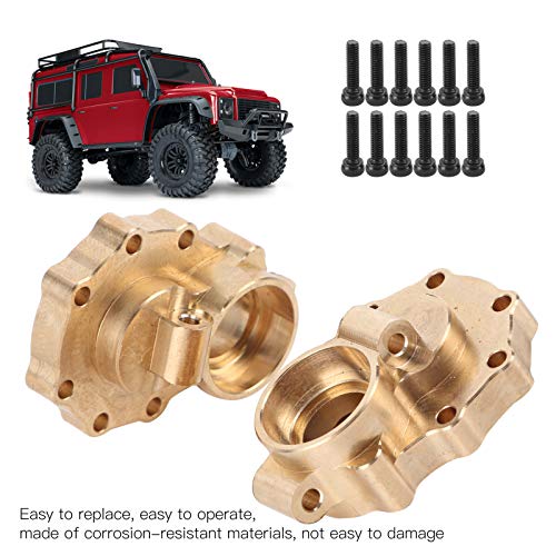 Brass Portal Cover, 1Pair Front Rear Brass Heavy Duty Steering Knuckle Portal Cover for 82056‑4 RC Crawler