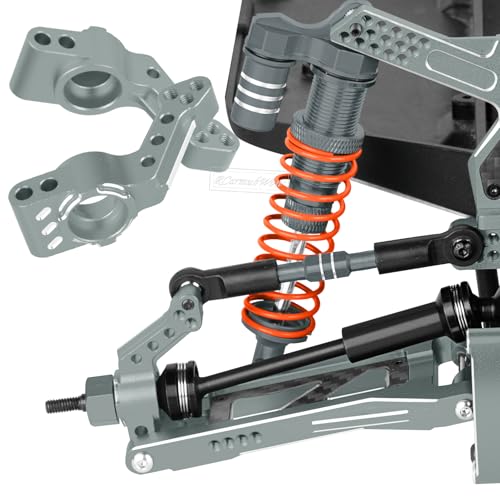 RC Caster Block Set Upgrades Part for 1/10 2WD Slash/Rustler/Stampede 2WD/Bandit 2WD VXL,Aluminium Left Right Caster Blocks,Front Steering Block,Rear Stub Axle Carriers,Titanium