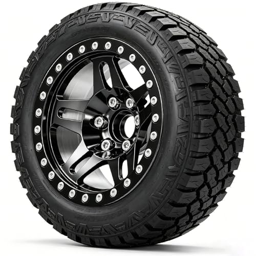 STMU 2.2 Inch Aluminum Beadlock Turbine Wheels - Perfect Fit for SCX10 TRX4 VS4-10 Gen8 1/10 RC Crawler Vehicles (Black) - color: Black